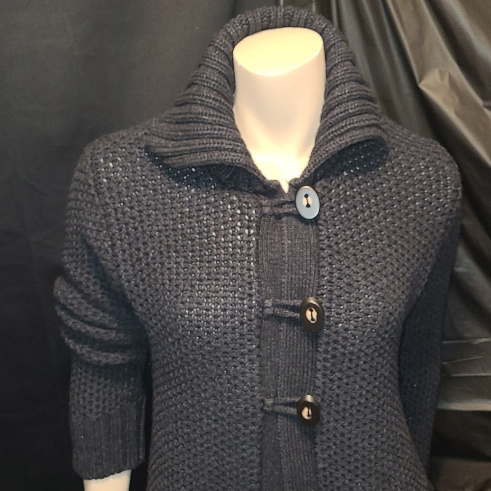 Vintagr Roots Women's Dark Blue Cardigan with Toggle Closures Size L - Picture 3 of 11